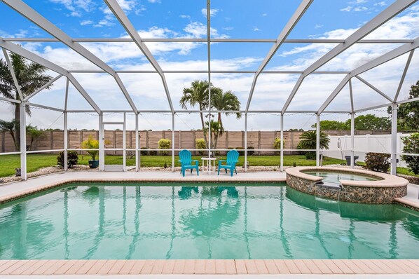 A heated pool