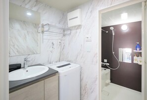Hair dryer, towels
