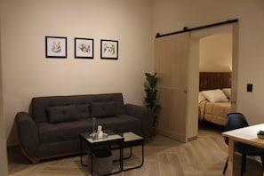 Living area - Hospedaje en Guadalajara,finca De Domingo Loft 1, A/c, Zona Centro, La Americana (Guadalajara)