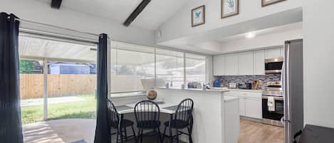 Microwave, oven, stovetop, dishwasher