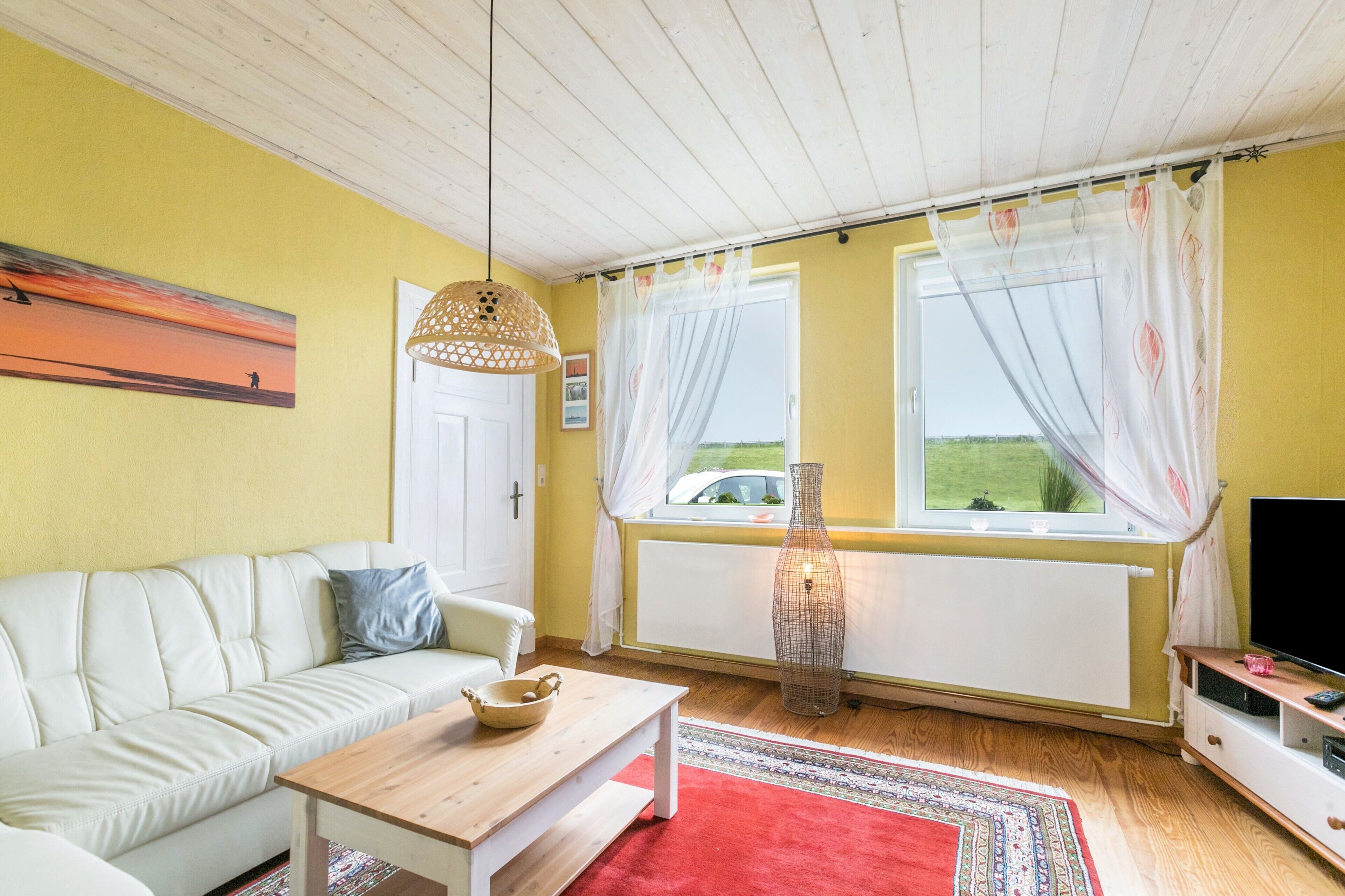 Fernseher, Kamin, DVD-Player, Stereoanlage