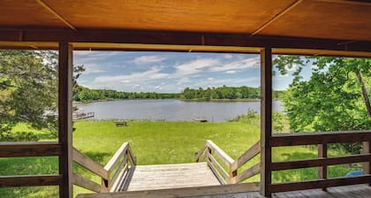 Cabin on Lake Raymond Gary w/ Dock, Grill & Views!