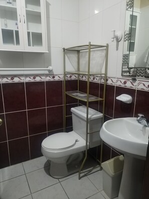 Serviettes fournies, savon, papier toilette