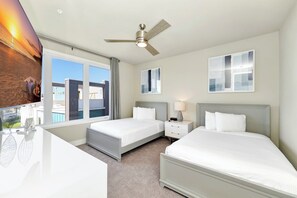 5 bedrooms, in-room safe, iron/ironing board, travel cot