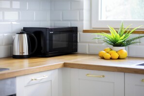 Apartment, 1 Bedroom, Balcony | Private kitchen | Fridge, microwave, stovetop, dishwasher - Cosy Apartment for 4 by Renters (Warsaw)