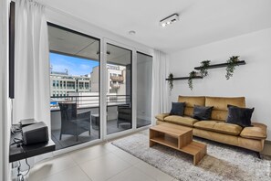 TV - Modern 1-BR Apartment with Balcony in Cessange (Luxembourg)