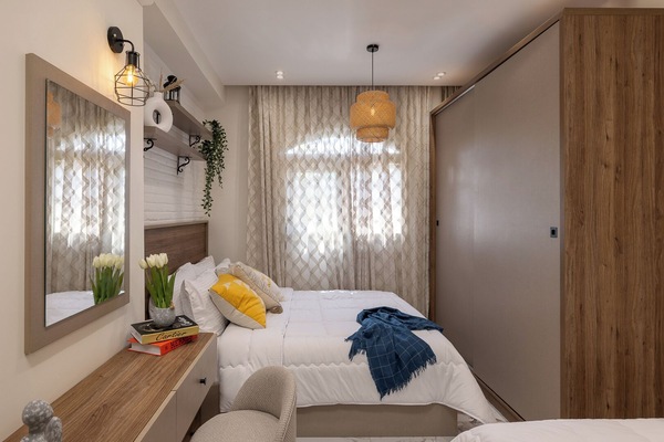 Apartamento superior, 2 habitaciones, balcón | Sábanas de algodón egipcio y ropa de cama de alta calidad