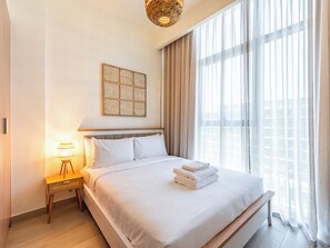 Apartamento luxo, vista para a cidade | 3 quartos, cofres nos quartos, ferros/tábuas de passar roupa