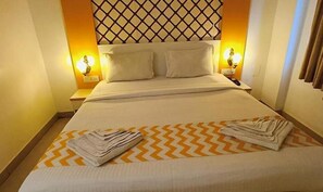Lakens van Egyptisch katoen, luxe beddengoed, een kluis op de kamer