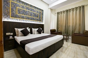 Sengetøy i egyptisk bomull, sengetøy av topp kvalitet og safe på rommet