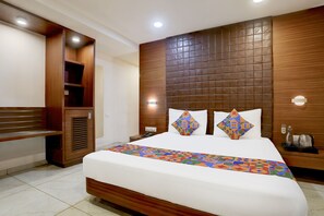 Egyptian cotton sheets, premium bedding, in-room safe, free WiFi - FabHotel Prime Simran (Rajkot)