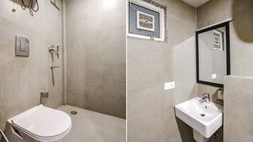 Phòng Deluxe | Phòng tắm | Buồng tắm vòi sen, vòi sen phun mưa, đồ dùng nhà tắm miễn phí