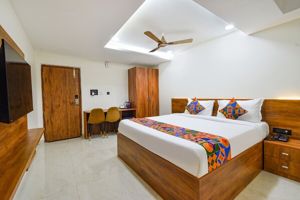 Sengetøy i egyptisk bomull, sengetøy av topp kvalitet og safe på rommet