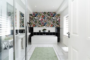 Hair dryer, towels