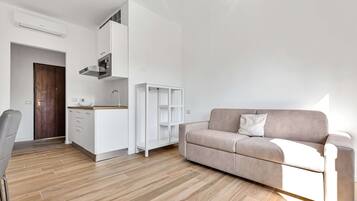 Apartment, 1 King Bed with Sofa bed, Non Smoking | Living area | Flat-screen TV