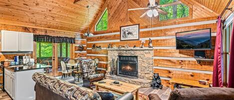 Smart TV, lareira, pebolim