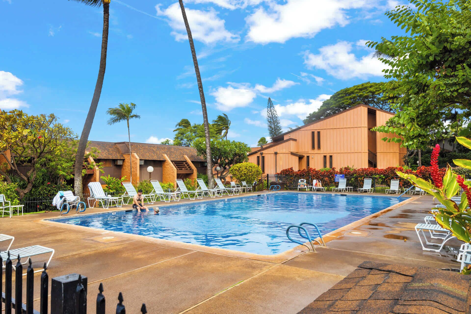 A heated pool