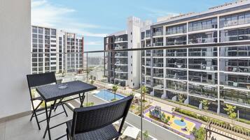 Studio Comfort, balkon, pemandangan kota | Balkon