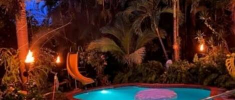 Outdoor pool, a heated pool