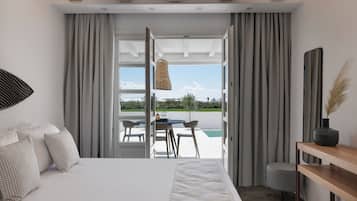 40-inch flat-screen TV with satellite channels, TV