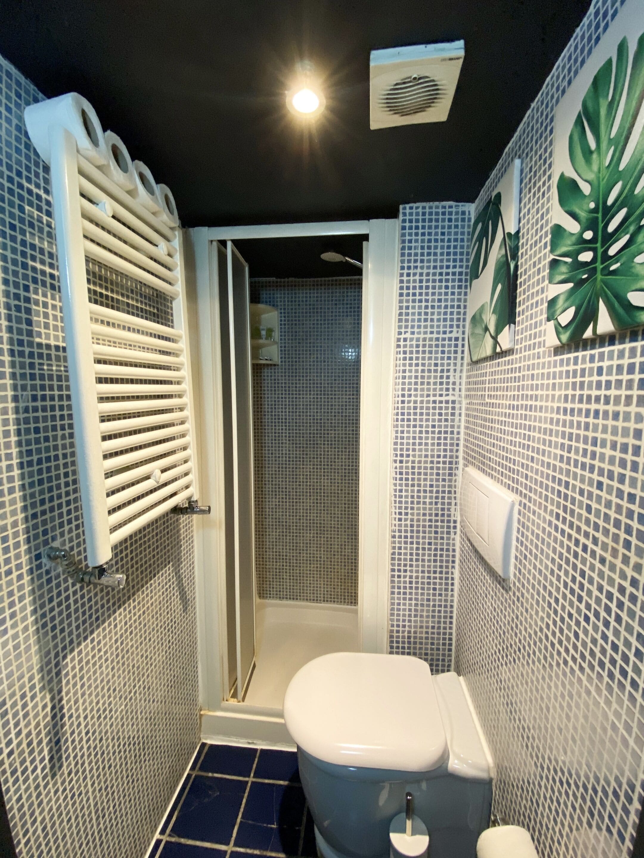 Monolocale Superior, bagno in camera | Bagno | Asciugacapelli, asciugamani, shampoo, carta igienica
