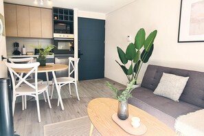 Superior Apartment, 1 Double Bed with Sofa bed (5) | Living area | 43-inch Smart TV with digital channels