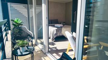 Apartamento superior, 1 cama de casal e sofá-cama (5) | 1 quarto, roupas de cama premium, edredons de pluma