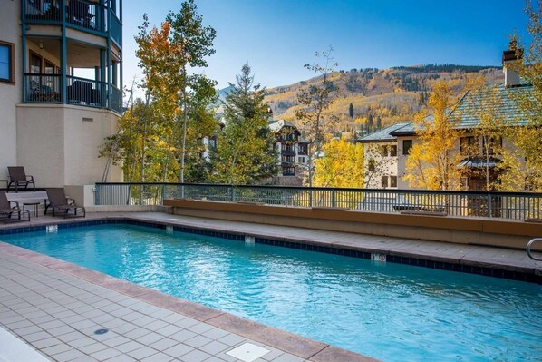 Outdoor pool, a heated pool - Beaver Creek Village Luxury 2 Bedroom Condo (Avon)