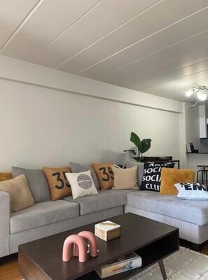 Living area - Cozy 1-Bed Apartment with Patio in Heart of Houston (Houston)