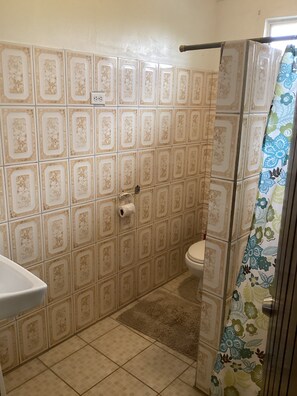 Cottage | Bathroom | Shower, rainfall showerhead, towels, toilet paper