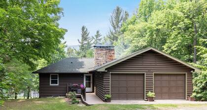 Experience waterfront Adirondack charm near Whiteface Mountain