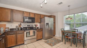 Microwave, oven, stovetop, coffee/tea maker