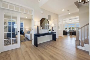 Smart TV, fireplace, video games, offices