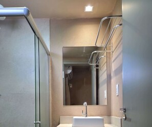 Comfort Room | Bathroom | Shower, towels, soap, toilet paper