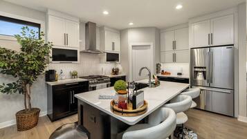 Microwave, oven, stovetop, dishwasher