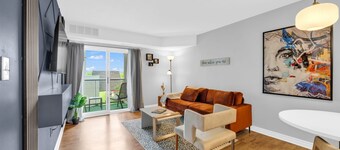 Access to the beach and riverside trail.