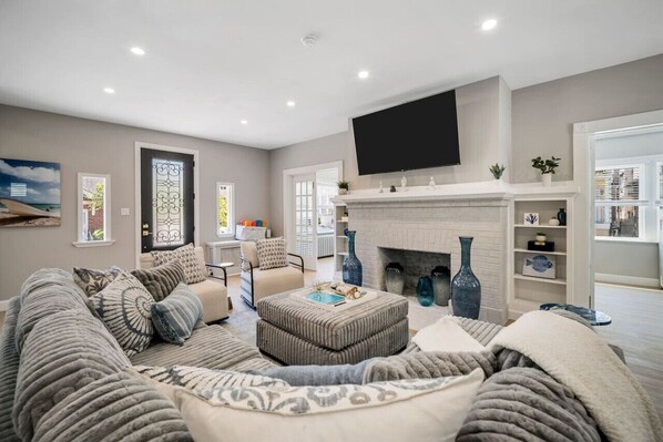 TV connectée, cheminée