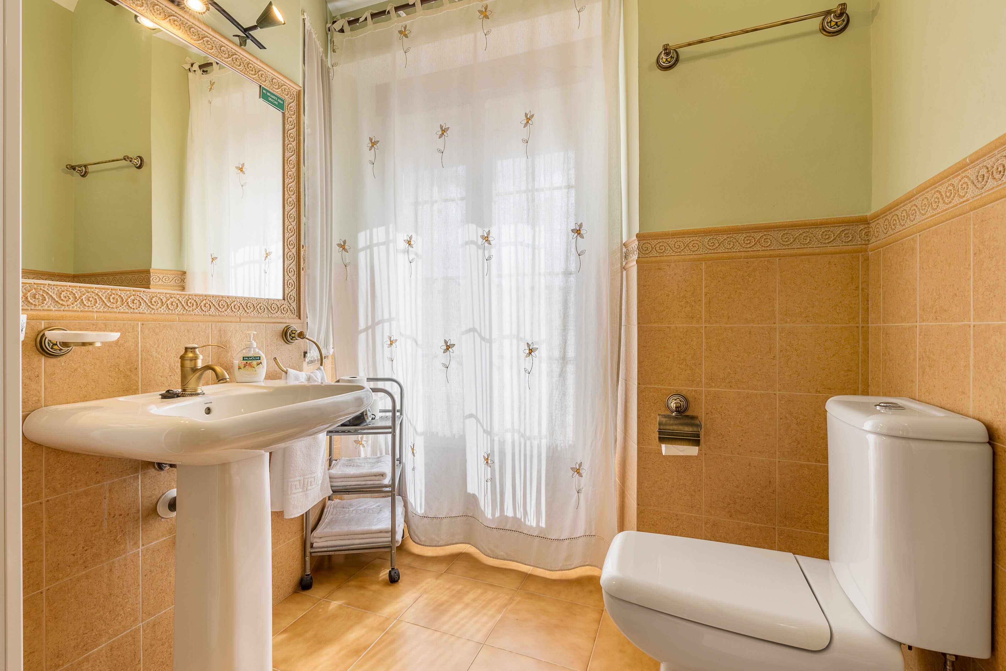 Douche, sèche-cheveux, serviettes fournies