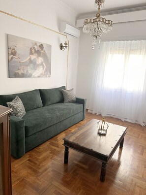 Apartment, Balcony, City View | Living room | Flat-screen TV - Check Point - Acropolis Retro (Athens)