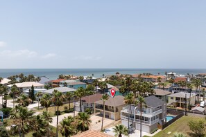Catch a beautiful sunset from the Laguna Madre Bay Area just steps from your property! - Stylish, Bayside Home with Private Heated Pool! Walk to Beach! (South Padre Island)