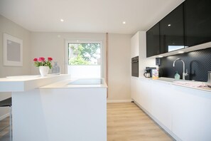 Fridge, oven, stovetop, dishwasher