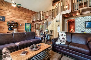 Smart TV, fireplace, video games