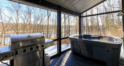 Scenic New Paltz Escape: River Views, Hot Tub & Deck | Dream House in the Gunks