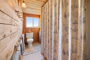 Hair dryer, towels, soap