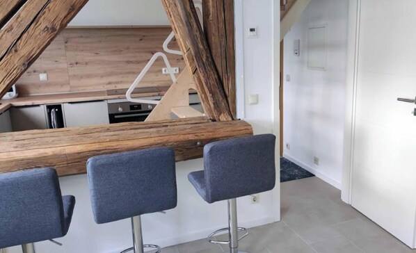 Interior - Apartment 'Ferienwohnung Auszeit' with Shared Pool, Shared Terrace and Wi-Fi (Klipphausen)