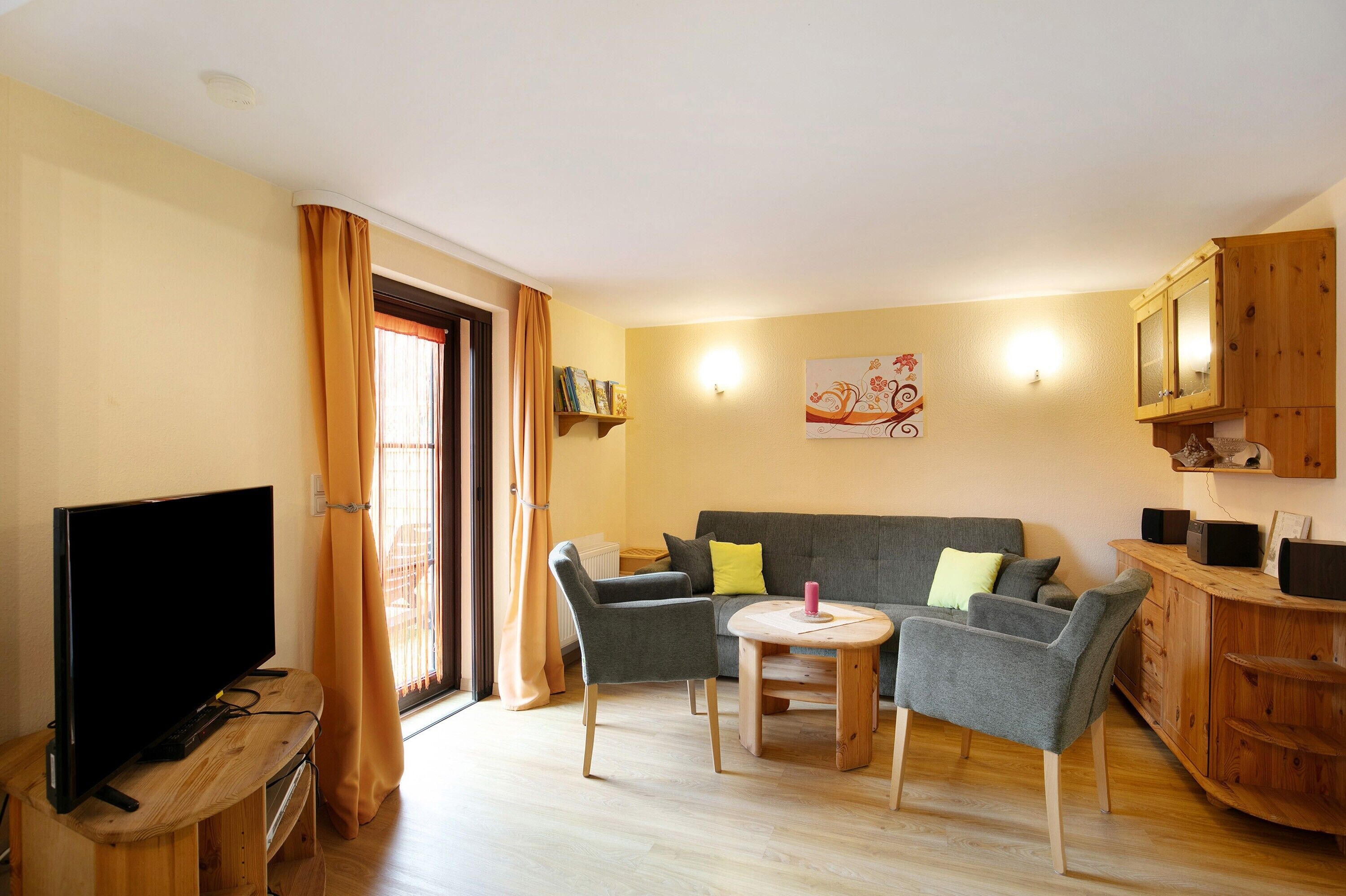 TV, fireplace, video games, DVD player