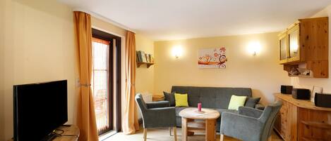 Télévision, cheminée, jeux vidéo, lecteur de DVD