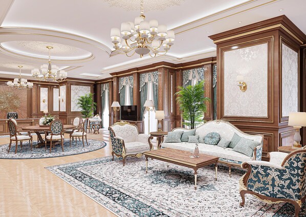 Presidential Room | 1 bedroom, premium bedding, in-room safe, individually furnished
