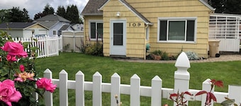 Main Street Cottage with park across the street. Walk to downtown area.