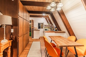 Dining - Cozy A-Frame Cabin, Private Hot tub and Hood Canal view. Pet-Friendly! (Seabeck)